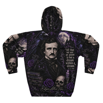 Edgar Allan Poe All-Over-Print Hoodie — 'My Gothic Girl' Gothic Hooded Sweatshirt