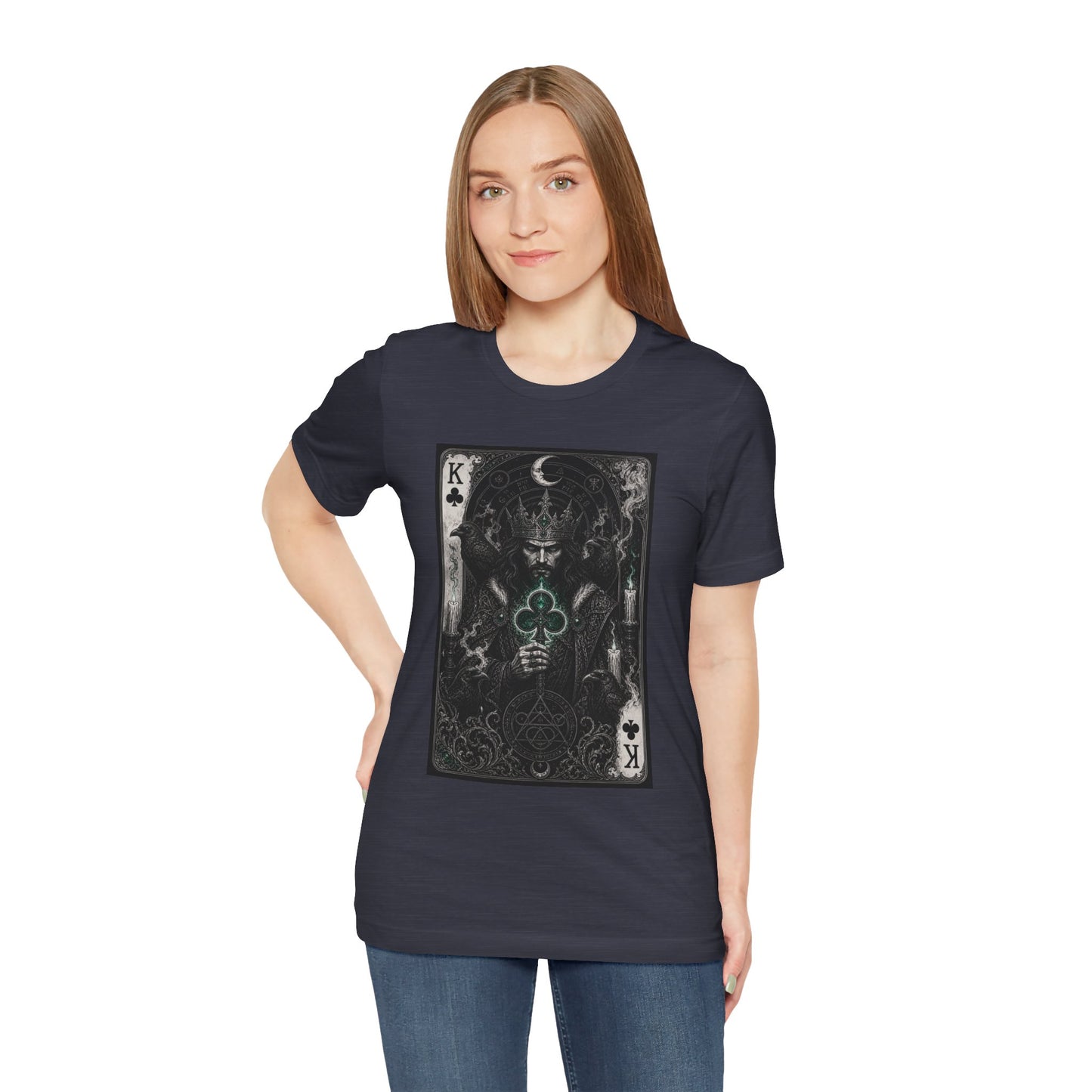 King of Clubs Playing Card T-Shirt — Gothic Card Deck Graphic Tee