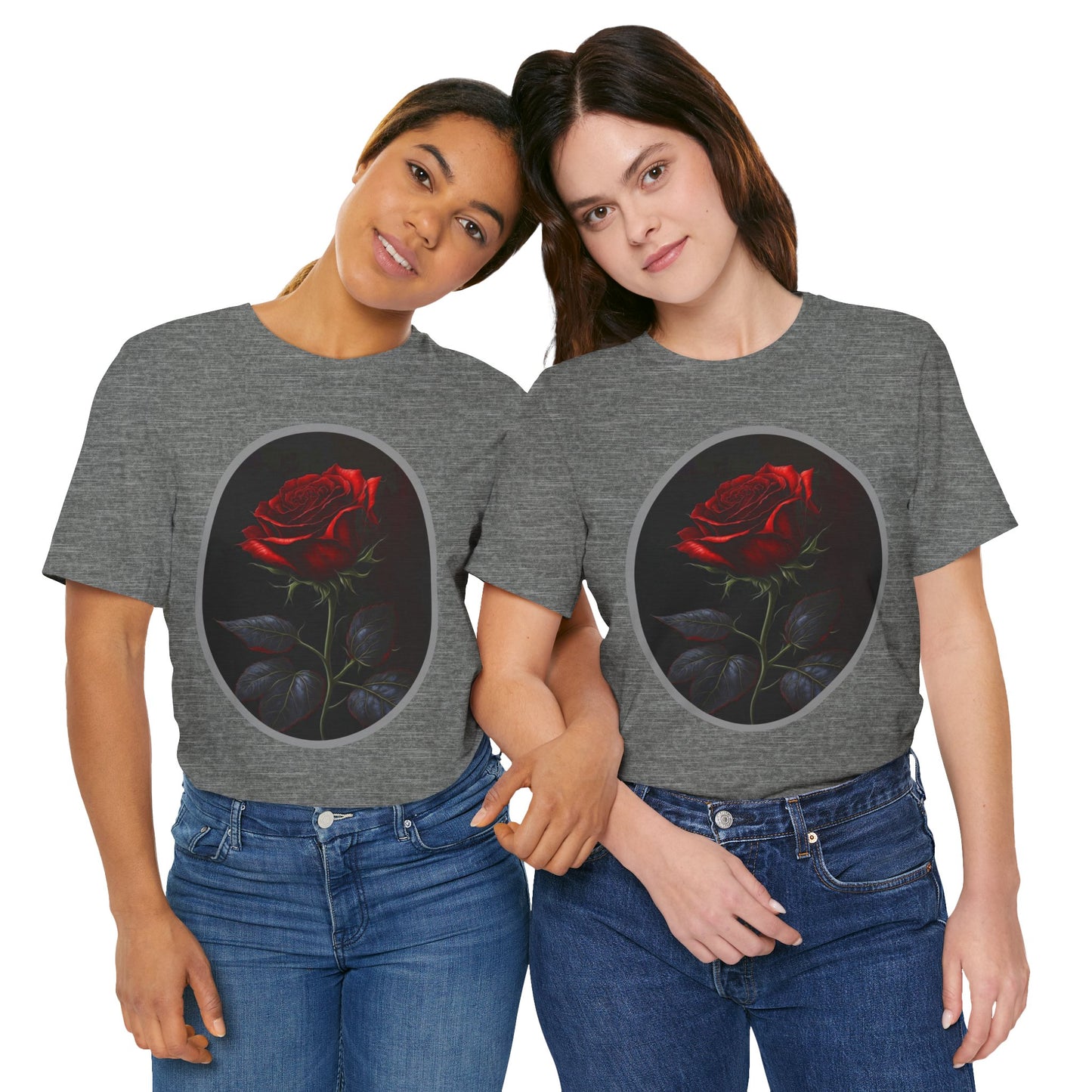 My Gothic Girl T-Shirts for Women & Men "Linda's Red Rose" Dark Aesthetic & Alternative Tees – My Gothic Girl