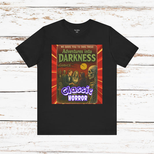 Vintage Horror Comic Tee – Retro Scary Graphic Shirt for Classic Horror Lovers