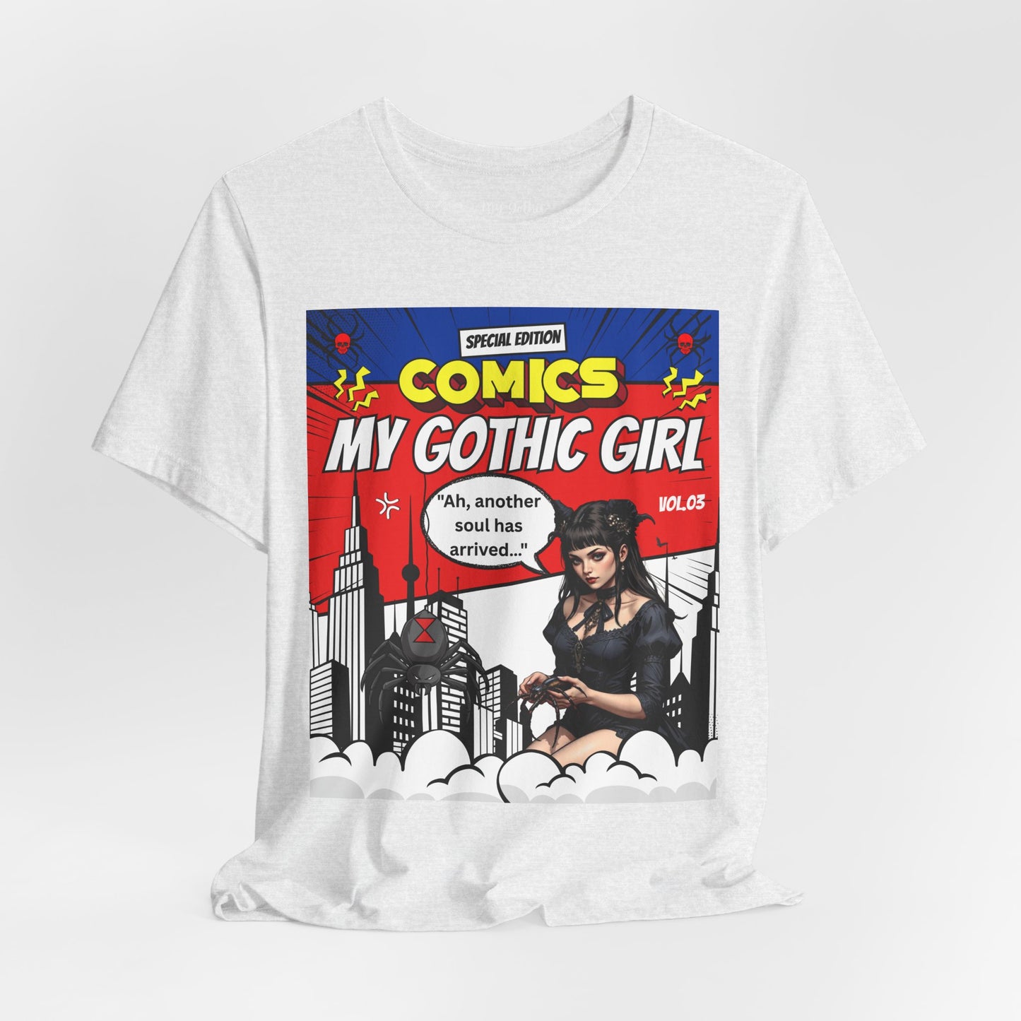 My Gothic Girl Comic Book Graphic Tee – Whimsy Goth Streetwear, Dark Poetry Fashion, Alt Aesthetic Apparel