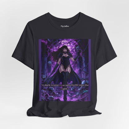 Dark Sorceress Graphic Tee — "A dark desire now sets forth into the night"