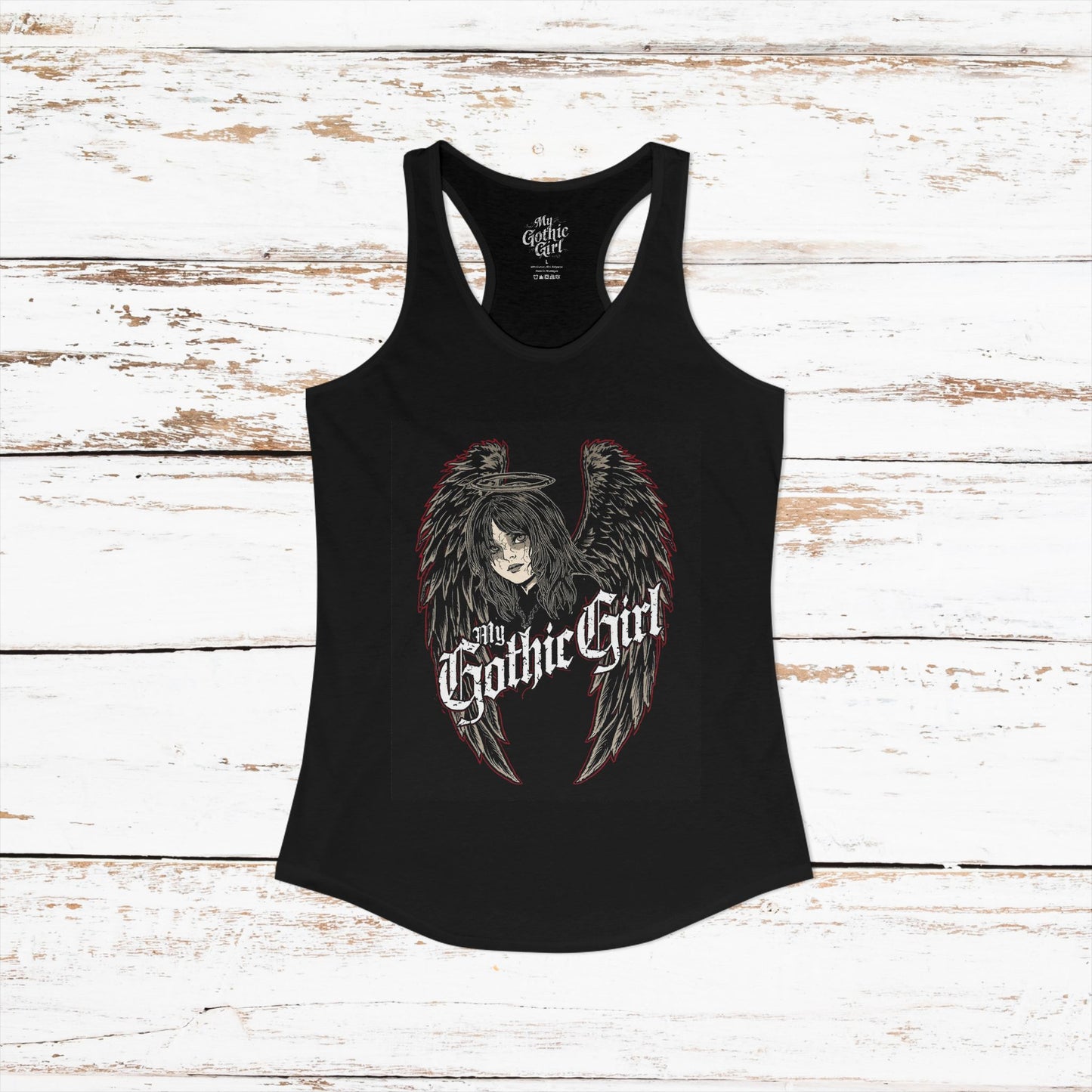 My Gothic Girl "Fallen Angel" — Women's Racer-back Tank Top
