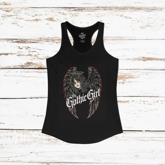 My Gothic Girl "Fallen Angel" — Women's Racer-back Tank Top