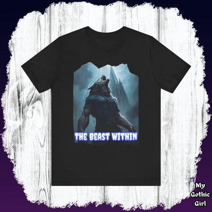My Gothic Girl "The Beast Within" Graphic T-Shirt Unisex Gothic Dark Fashion Casual Wear