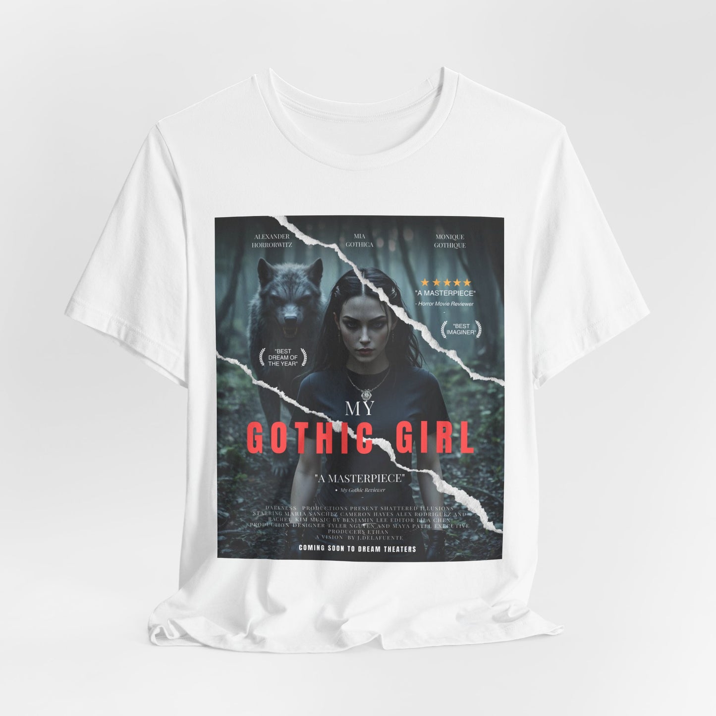My Gothic Girl T-Shirt "Movie Poster" – Whimsy Goth Streetwear, Dark Poetry Fashion, Alt Aesthetic Apparel
