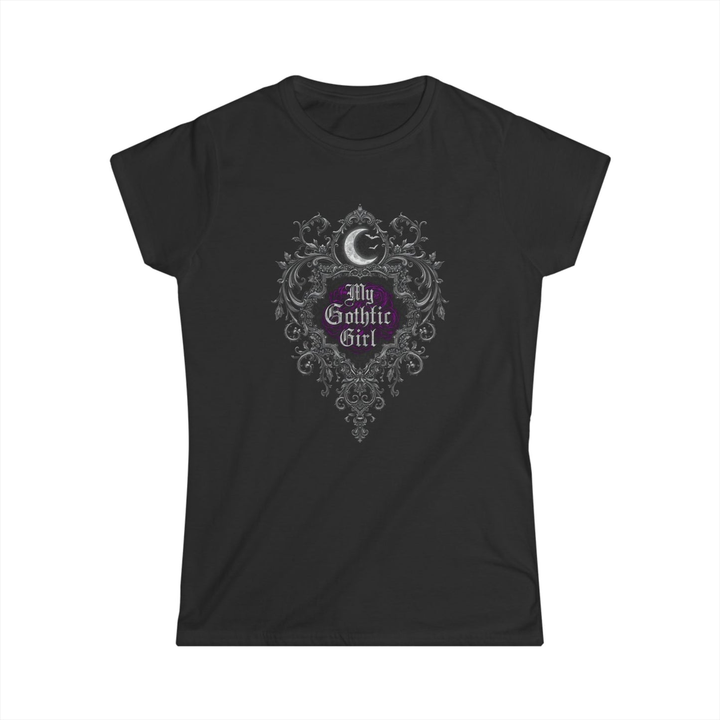 Gothic Moon Tee — "My Gothic Girl" Women's Graphic Shirt