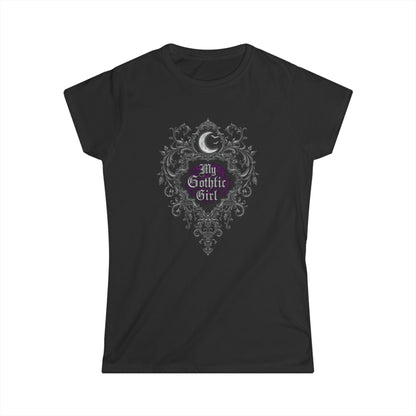 Gothic Moon Tee — "My Gothic Girl" Women's Graphic Shirt