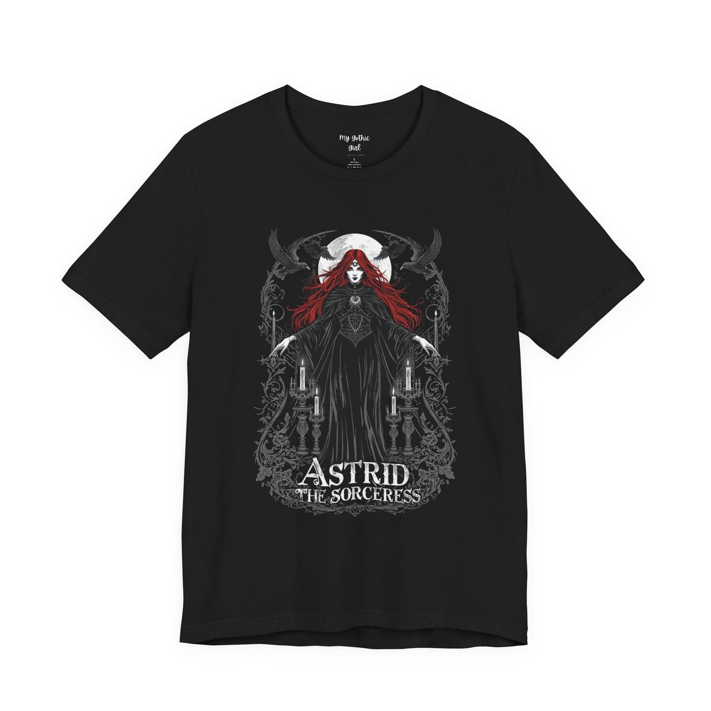 Astrid the Sorceress Gothic T-Shirt | Dark Fantasy Witch Tee