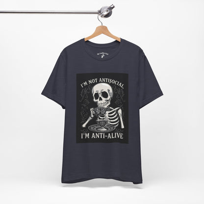 My Gothic Girl "I'M ANTI ALIVE" Graphic T-Shirt Unisex Gothic Dark Fashion Casual Wear