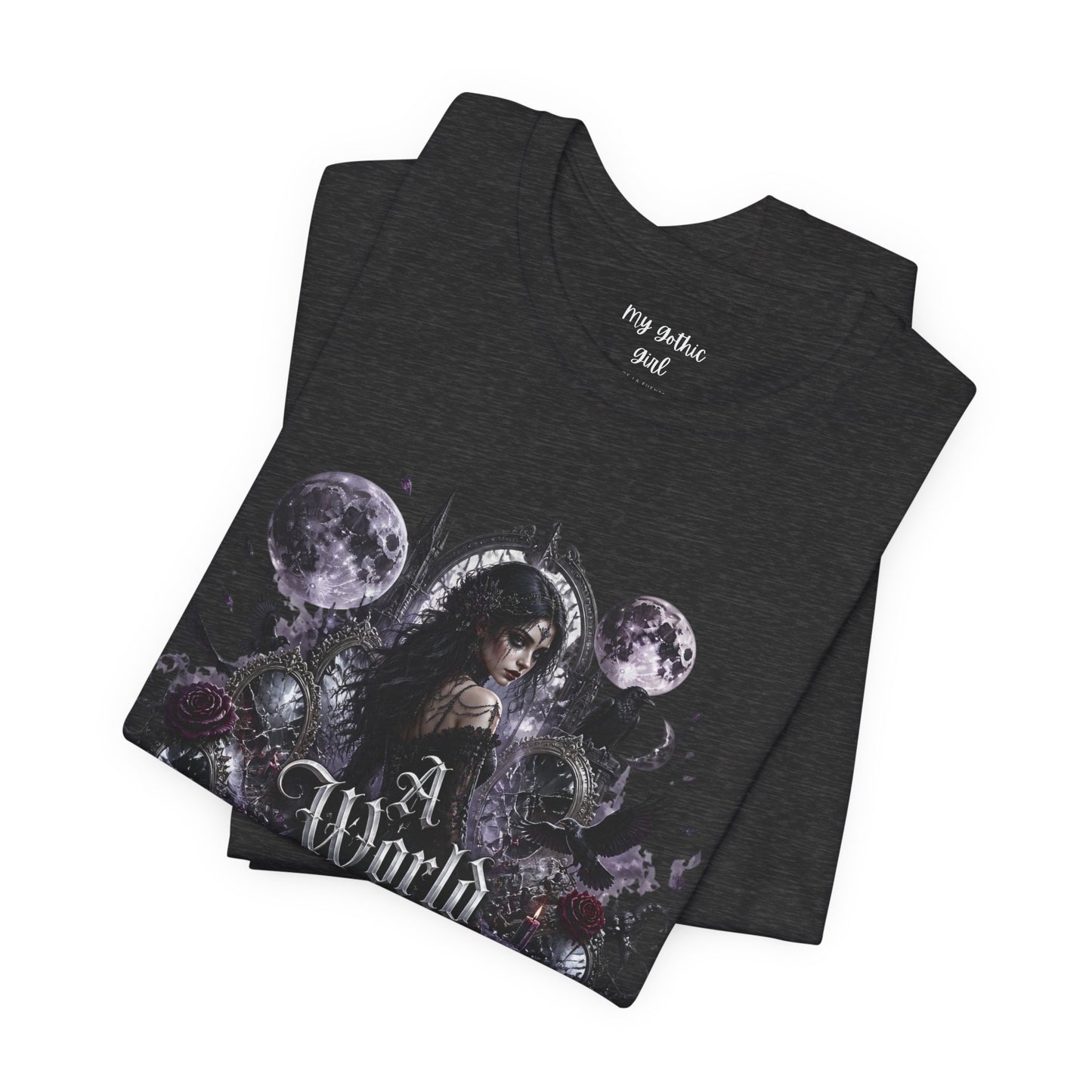 Gothic Moonlight Tee — "A World of Illusion" Graphic T-Shirt