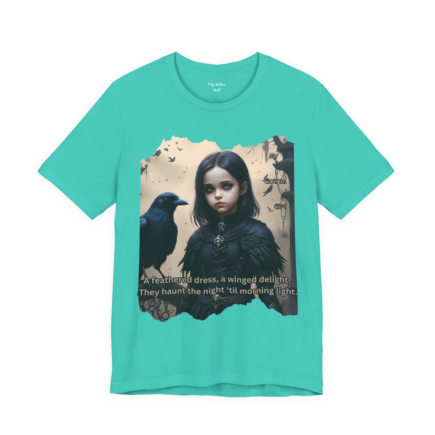 My Gothic Girl T-Shirt "Black Raven"  Whimsy Goth, Goth Fashion, Poetic Gothic Street Wear