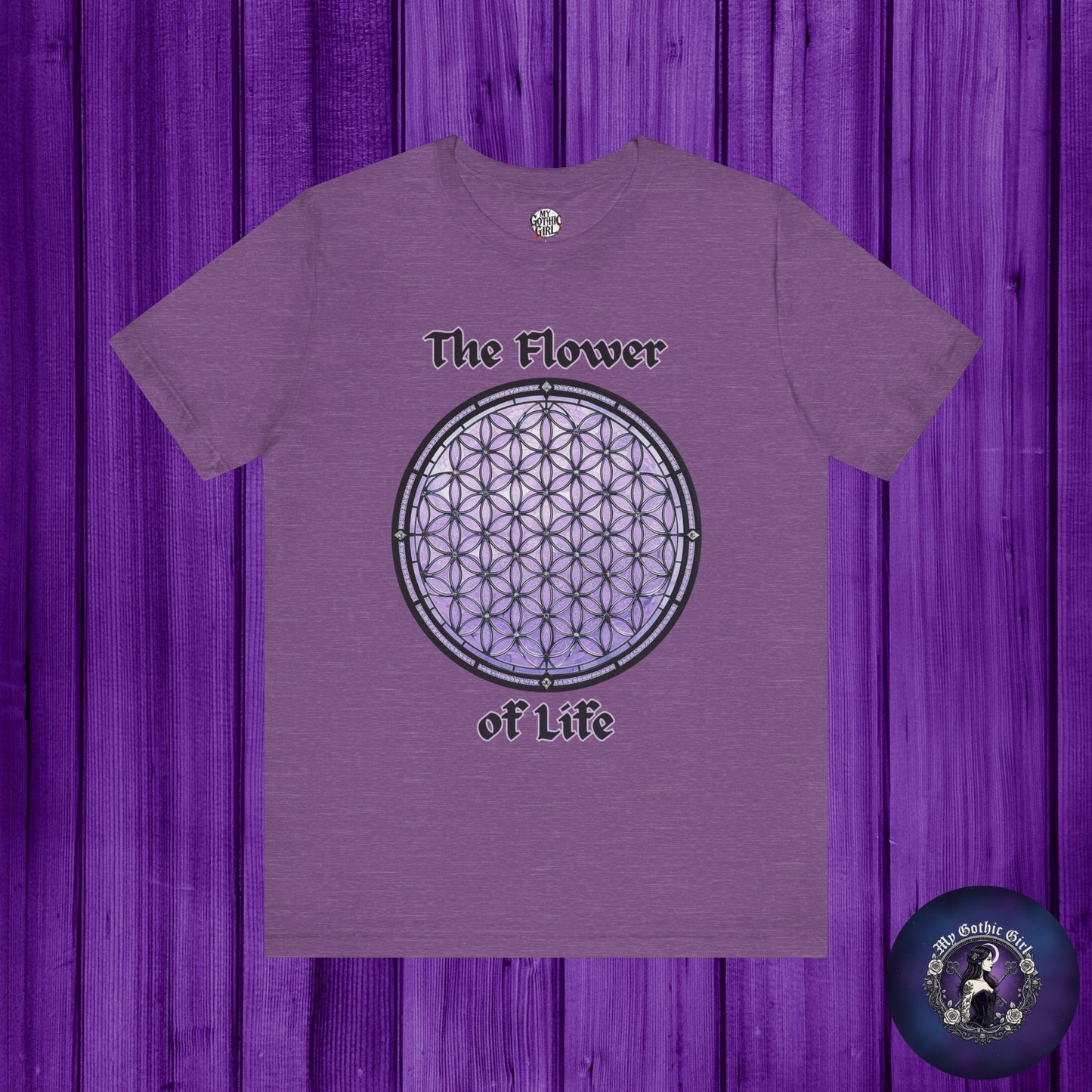 "The Flower of Life"  Gothic Graphic T-Shirt – Alt Aesthetic Poetic Goth Street-wear