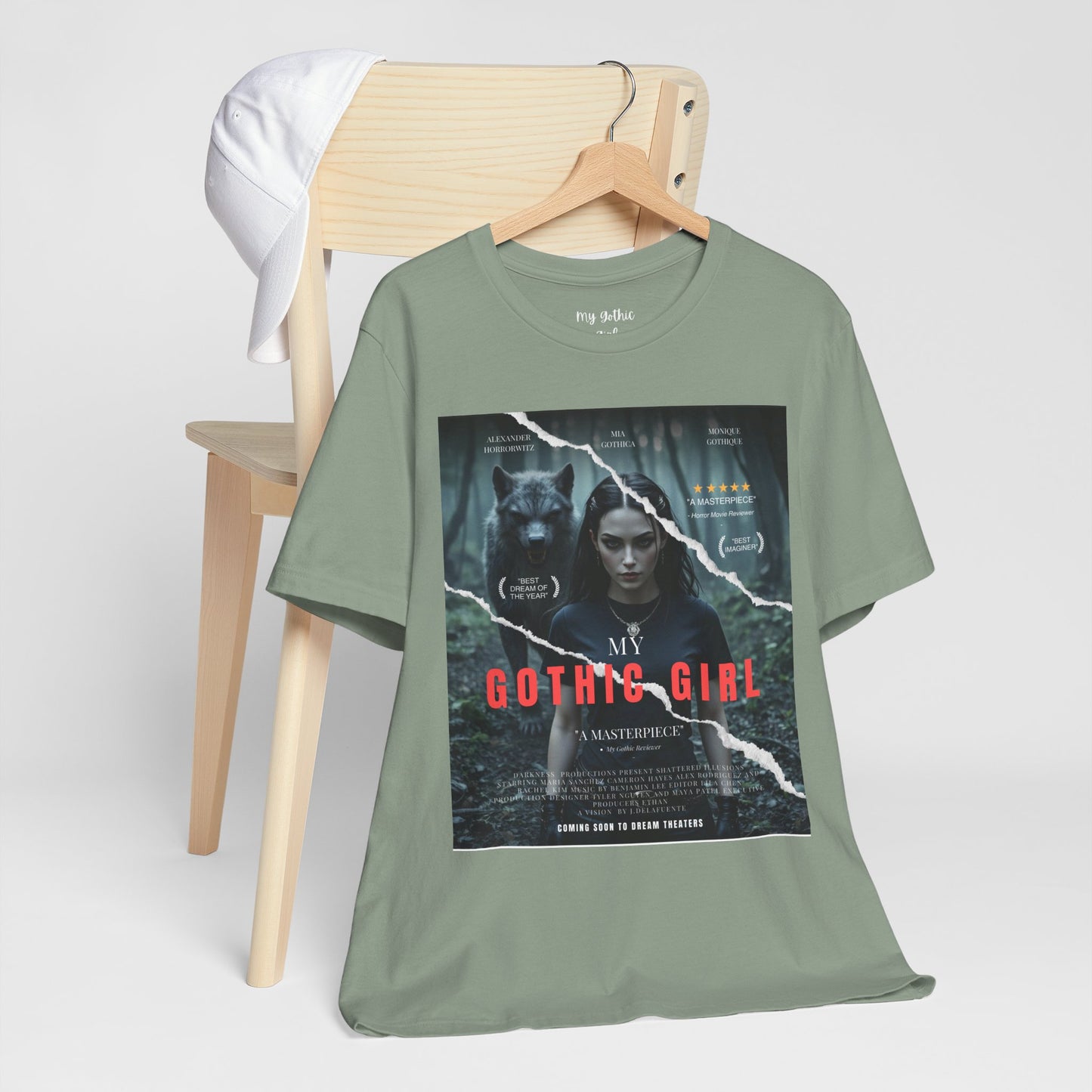 My Gothic Girl T-Shirt "Movie Poster" – Whimsy Goth Streetwear, Dark Poetry Fashion, Alt Aesthetic Apparel