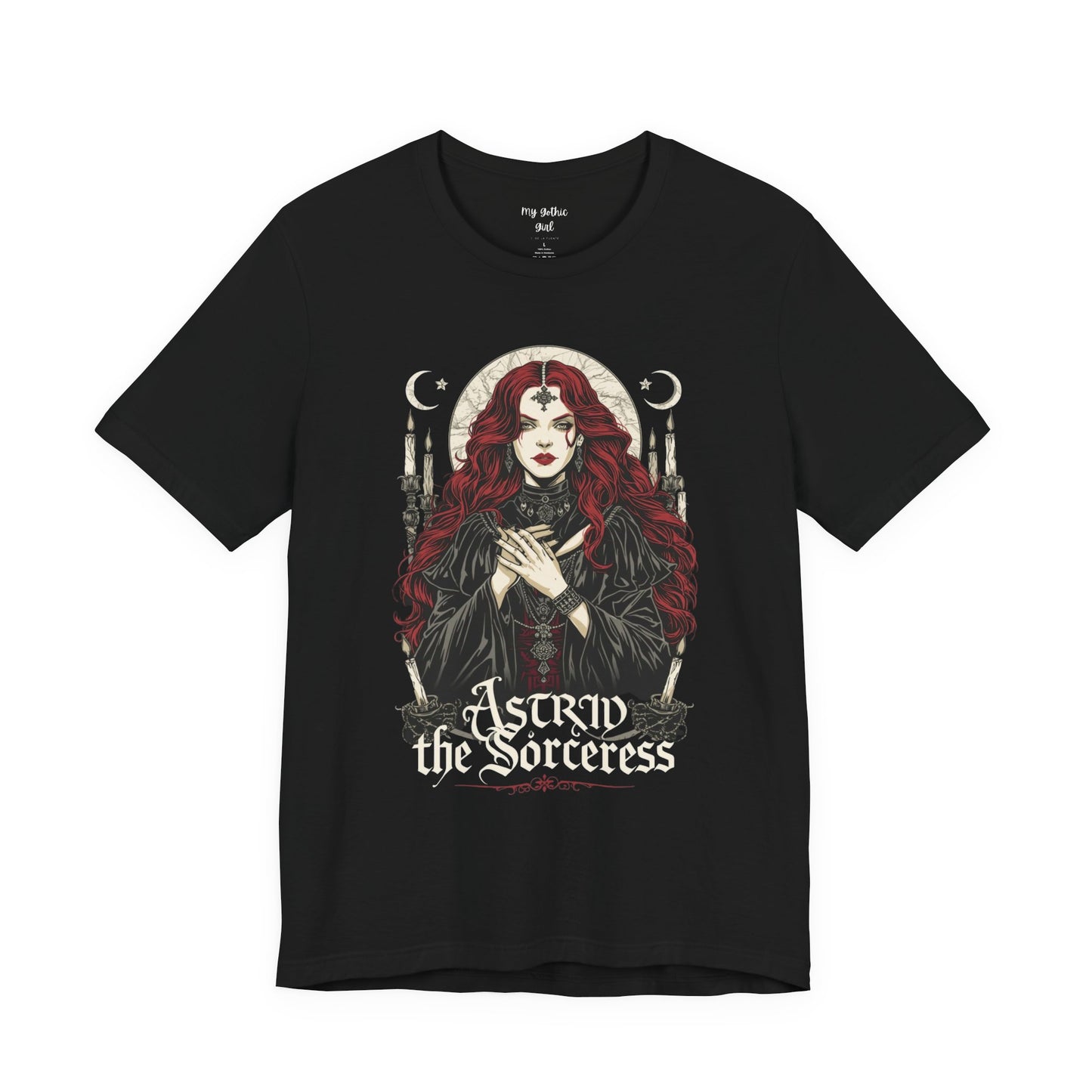 Astrid the Sorceress Gothic T-Shirt | Dark Fantasy Witch Tee