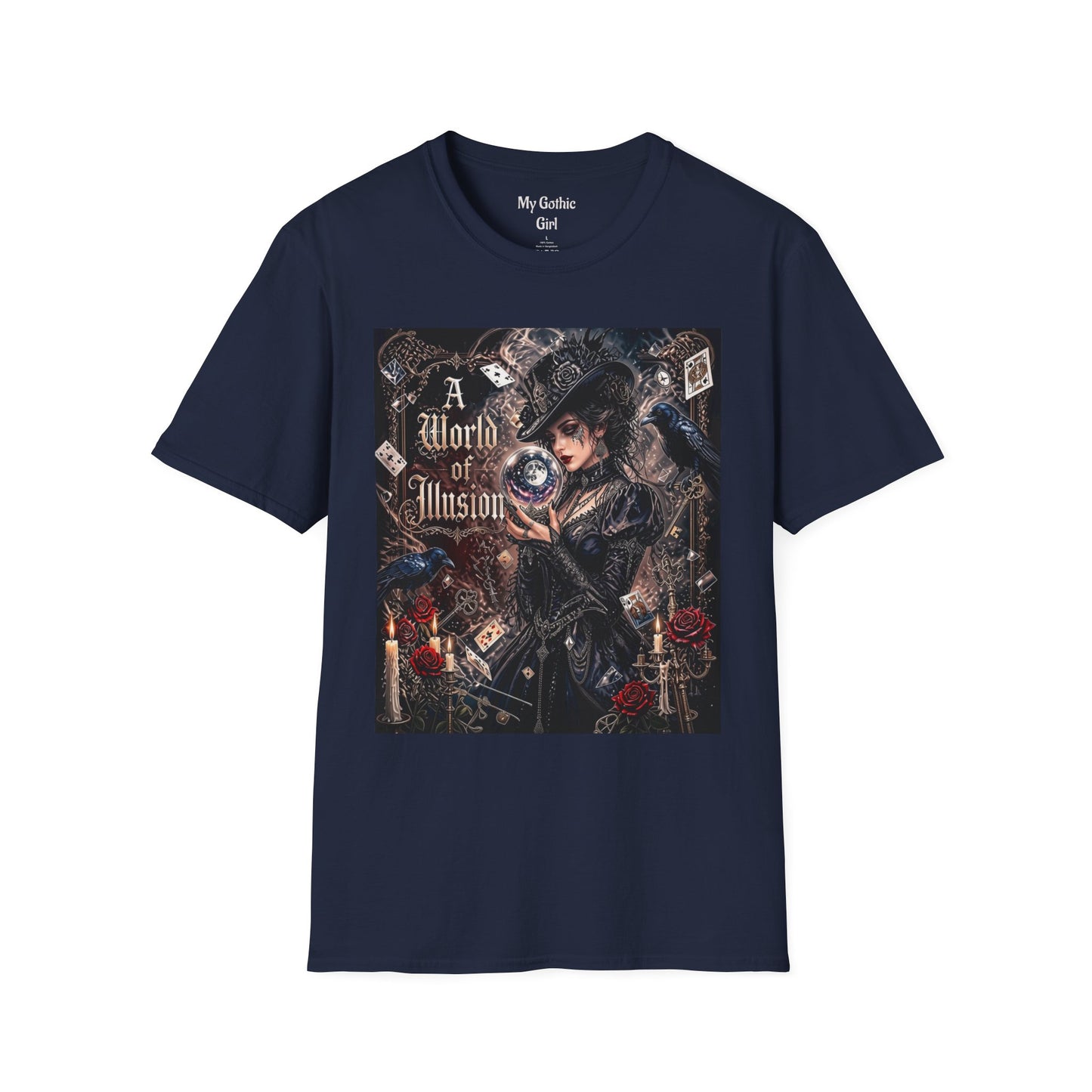 A World of Illusion T-Shirt — Gothic Fortune Teller Magic Tee
