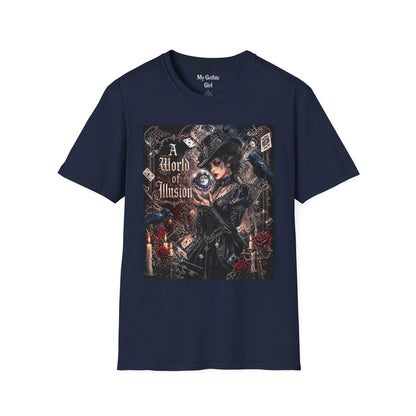 A World of Illusion T-Shirt — Gothic Fortune Teller Magic Tee