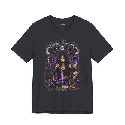 Gothic Alchemy T-Shirt — Witch Potion Skull Graphic Tee
