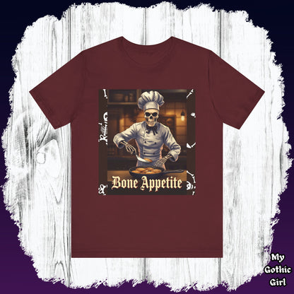 My Gothic Girl "Bone Appetite" Graphic T-Shirt Unisex Gothic Dark Fashion Casual Wear