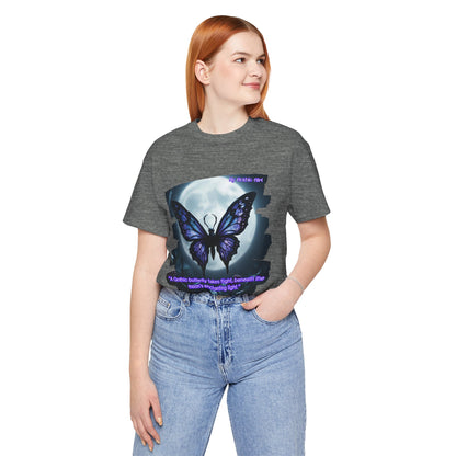 My Gothic Girl T-Shirt "Purple Gothic Butterfly" – Whimsy Goth Streetwear, Dark Poetry Fashion, Alt Aesthetic Apparel
