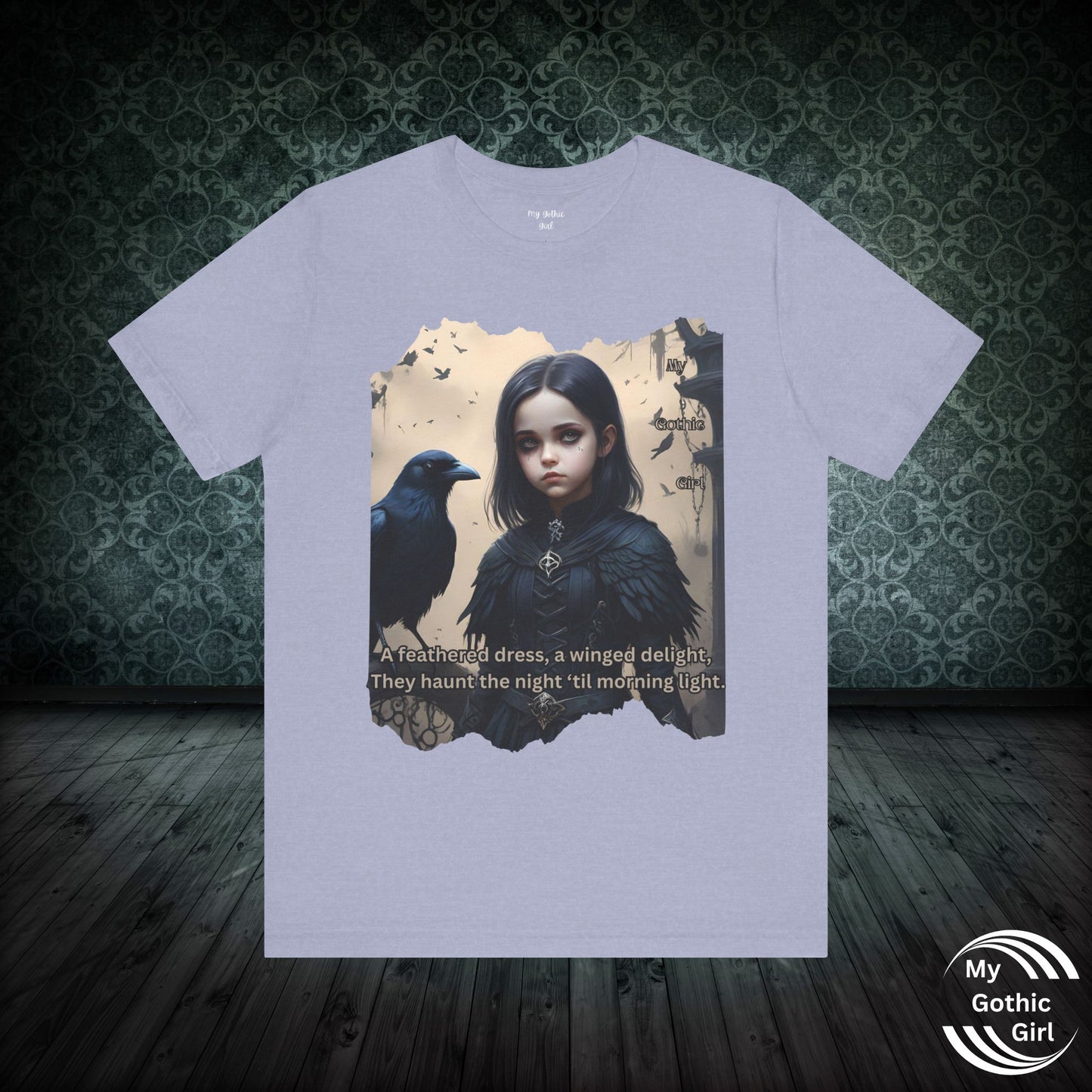 My Gothic Girl T-Shirt "Black Raven"  Whimsy Goth, Goth Fashion, Poetic Gothic Street Wear