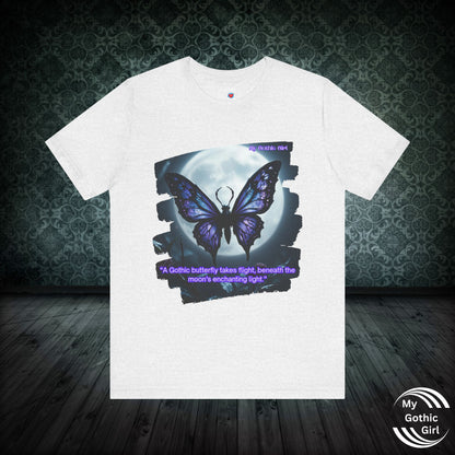 My Gothic Girl T-Shirt "Purple Gothic Butterfly" – Whimsy Goth Streetwear, Dark Poetry Fashion, Alt Aesthetic Apparel