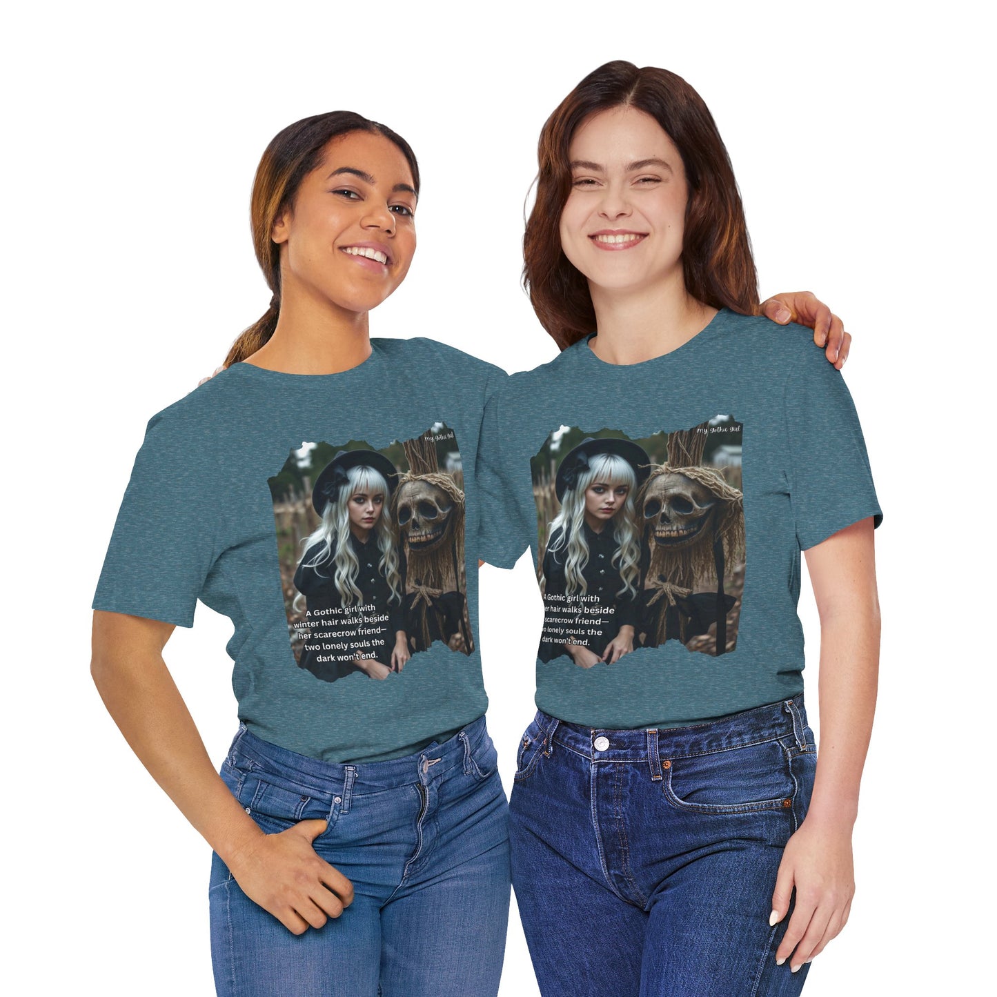 My Gothic Girl T-Shirt "Scarecrow Friend" – Whimsy Goth Streetwear, Dark Poetry Fashion, Alt Aesthetic Apparel