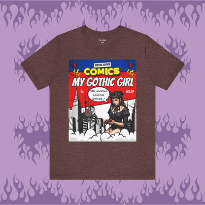 My Gothic Girl Comic Book Graphic Tee – Whimsy Goth Streetwear, Dark Poetry Fashion, Alt Aesthetic Apparel
