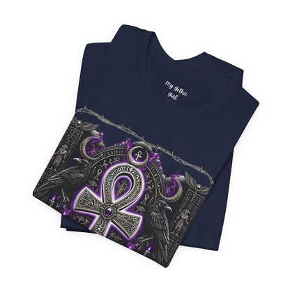 Ankh Gothic Tee — Life, Eternal Continuity & Vital Life Force Graphic T-Shirt
