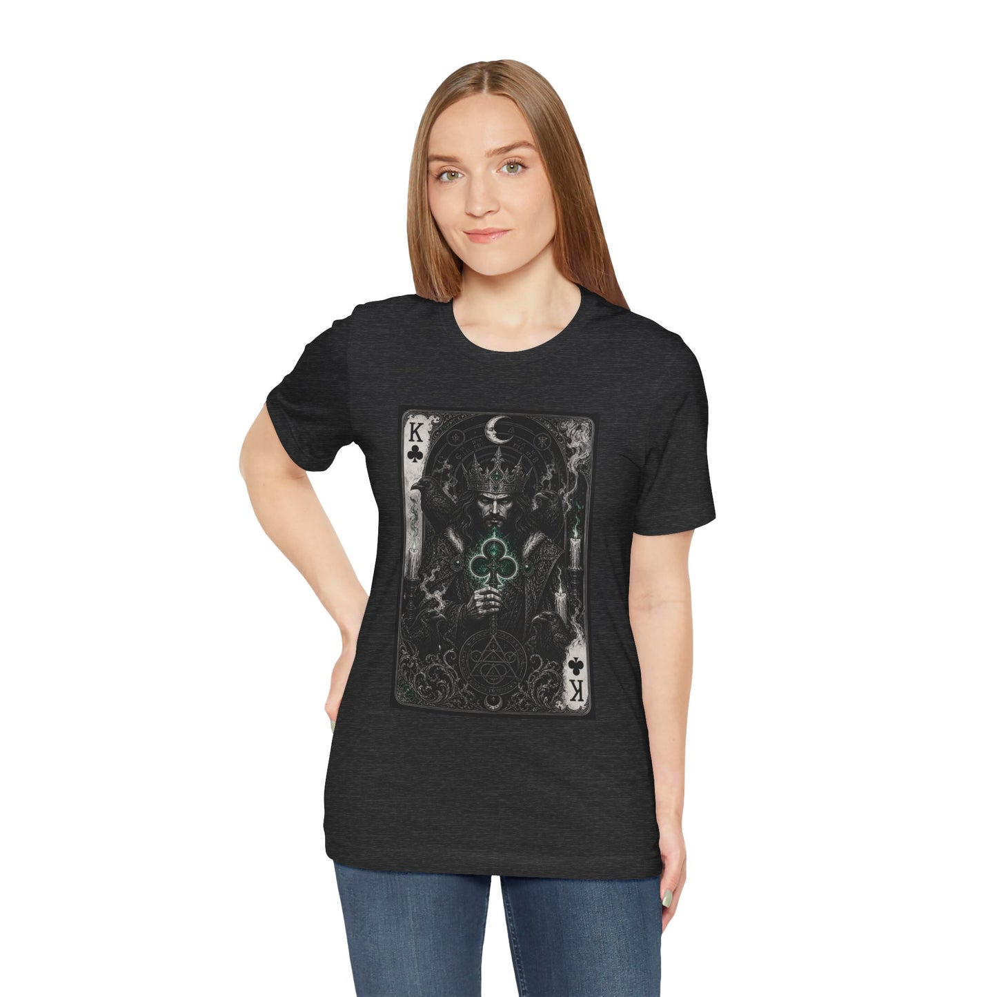 King of Clubs Playing Card T-Shirt — Gothic Card Deck Graphic Tee