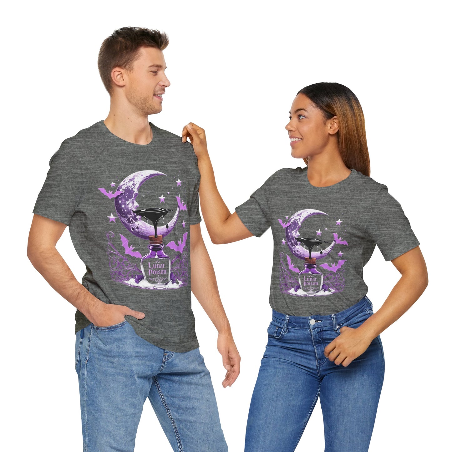 “Lunar Poison” — Celestial Alchemy Gothic Graphic T-Shirt – Alt Aesthetic Poetic Goth Street-wear