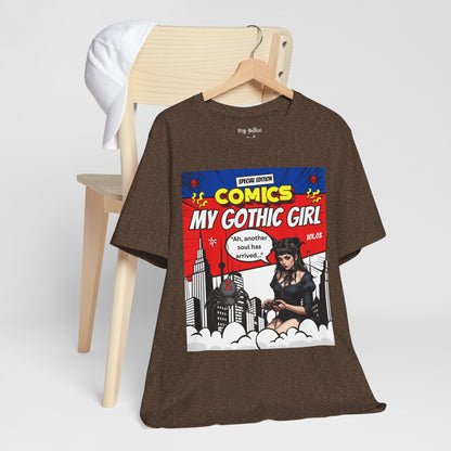 My Gothic Girl Comic Book Graphic Tee – Whimsy Goth Streetwear, Dark Poetry Fashion, Alt Aesthetic Apparel