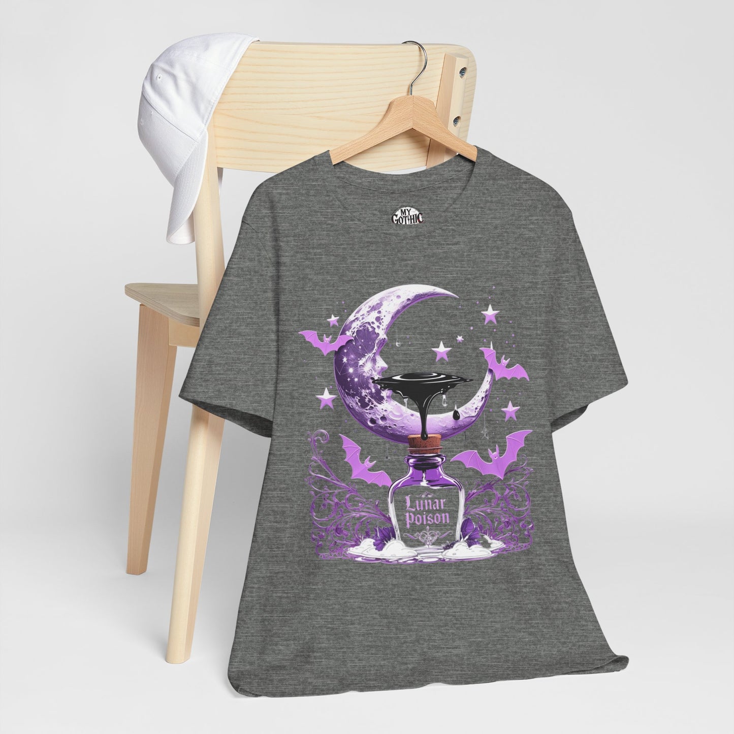 “Lunar Poison” — Celestial Alchemy Gothic Graphic T-Shirt – Alt Aesthetic Poetic Goth Street-wear
