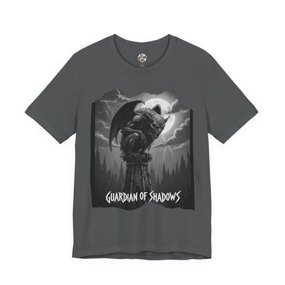 "Guardian of Shadows"  Gothic Graphic T-Shirt – Alt Aesthetic Poetic Goth Streetwear