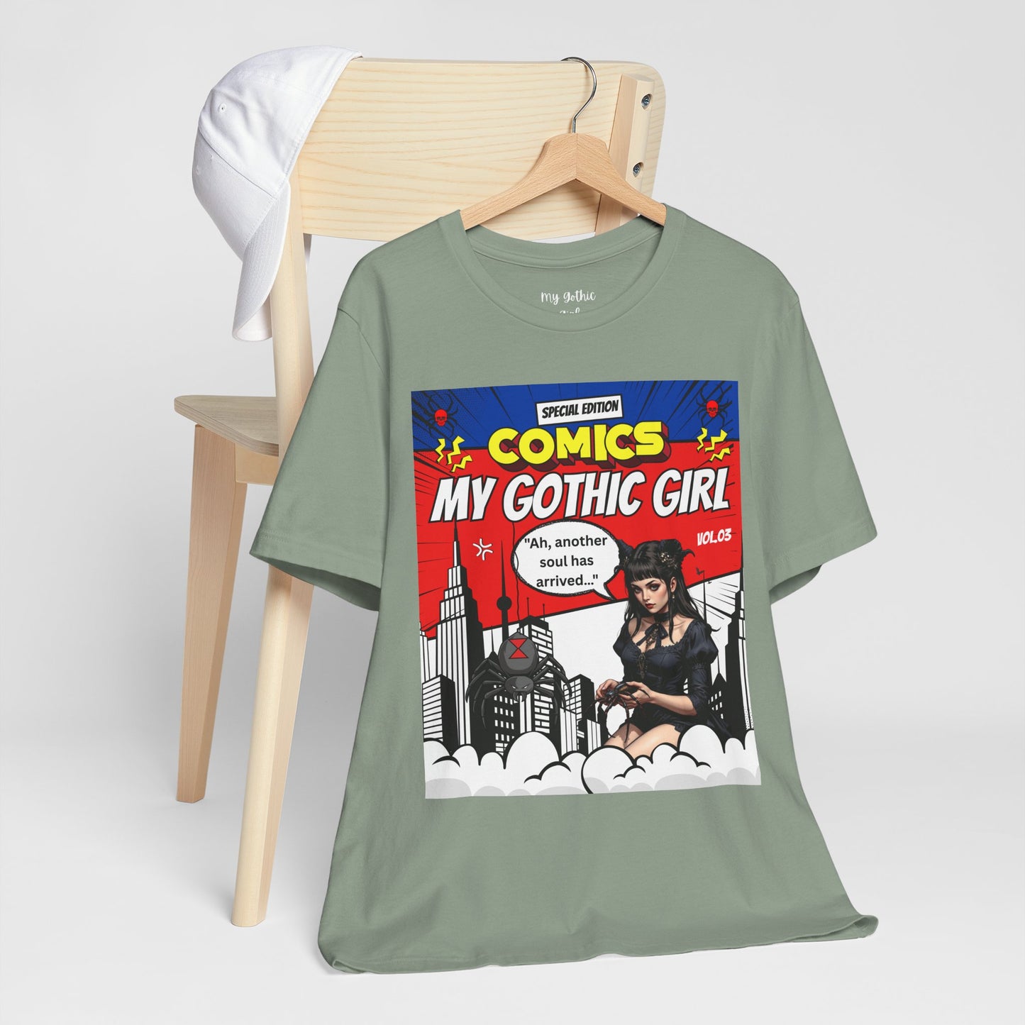My Gothic Girl Comic Book Graphic Tee – Whimsy Goth Streetwear, Dark Poetry Fashion, Alt Aesthetic Apparel