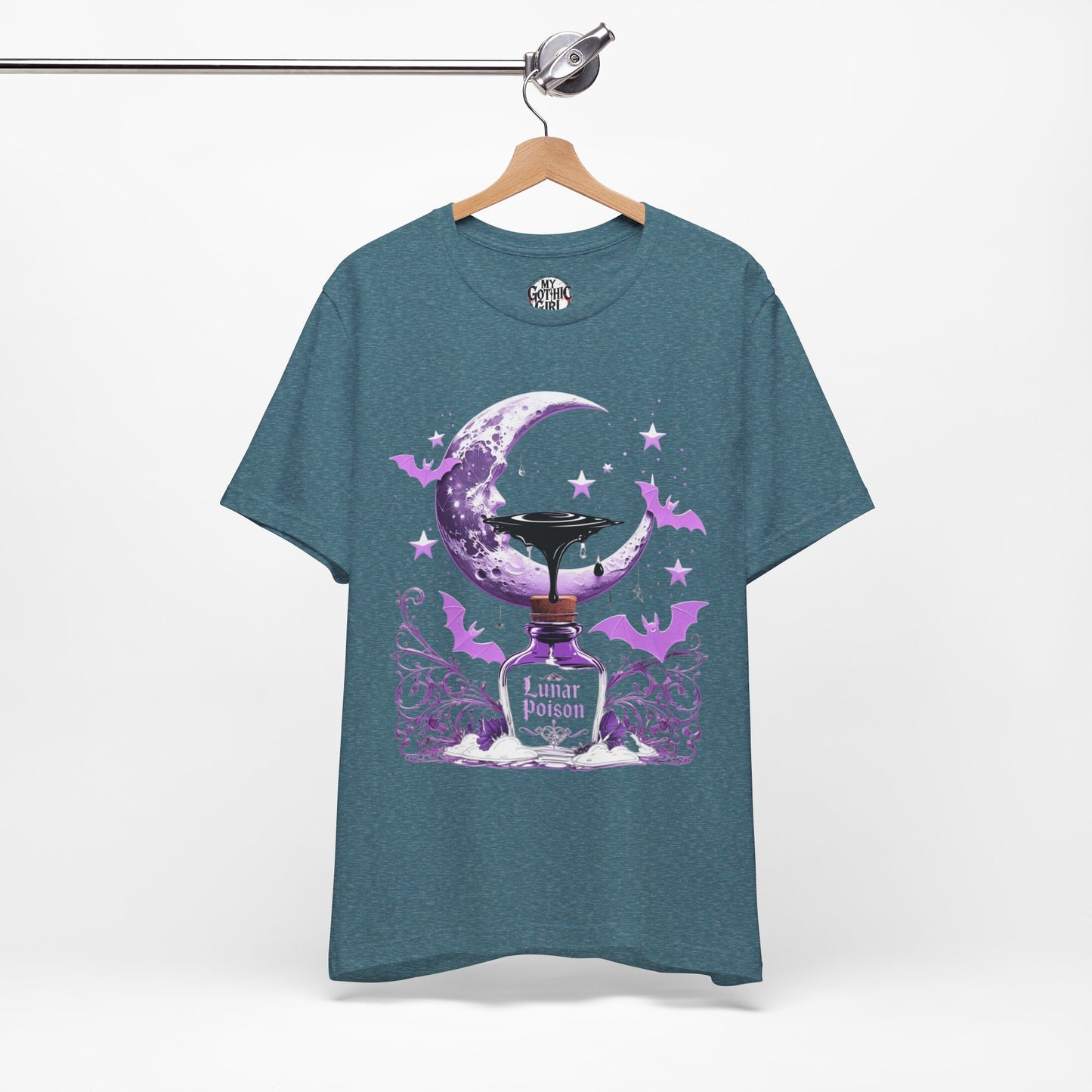 “Lunar Poison” — Celestial Alchemy Gothic Graphic T-Shirt – Alt Aesthetic Poetic Goth Street-wear