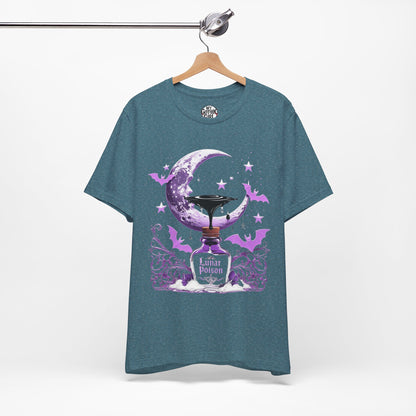 “Lunar Poison” — Celestial Alchemy Gothic Graphic T-Shirt – Alt Aesthetic Poetic Goth Street-wear