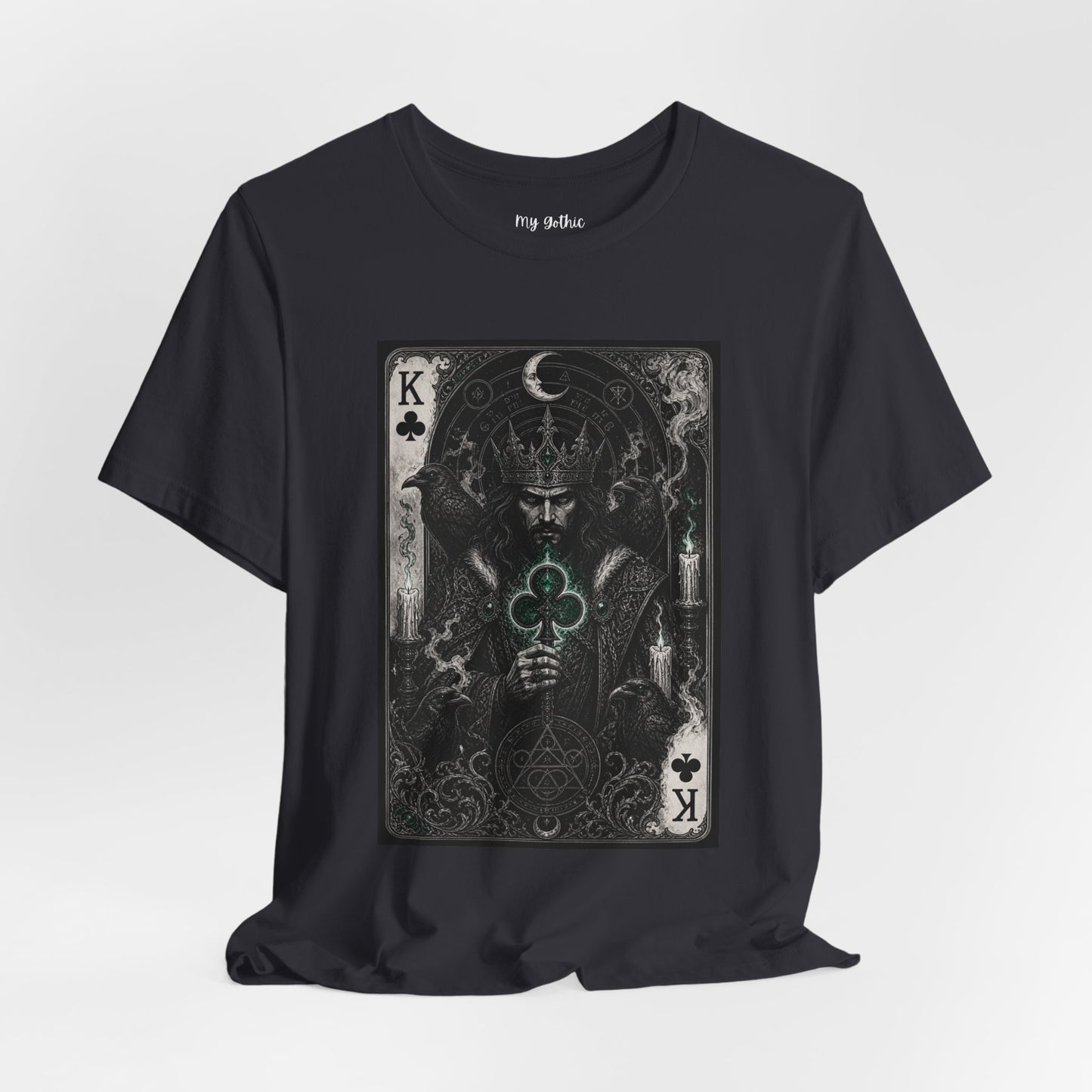 King of Clubs Playing Card T-Shirt — Gothic Card Deck Graphic Tee