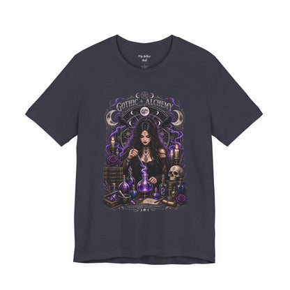 Gothic Alchemy T-Shirt — Witch Potion Skull Graphic Tee