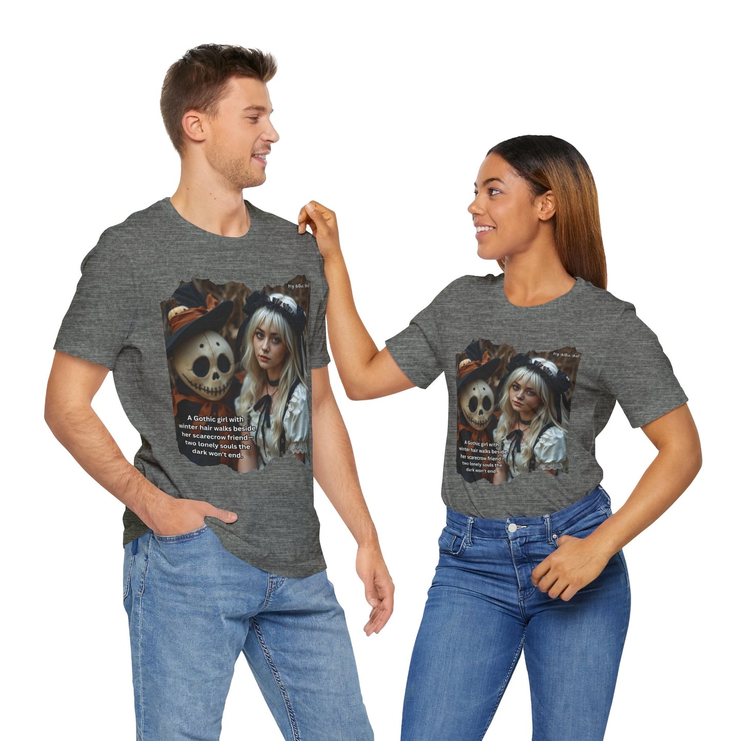 My Gothic Girl T-Shirt "Scarecrow Friend" – Whimsy Goth Streetwear, Dark Poetry Fashion, Alt Aesthetic Apparel