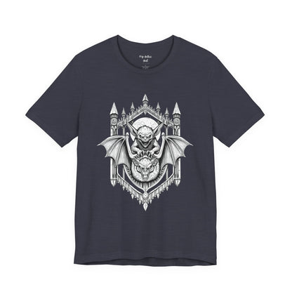 A Sinister Gremlin Riding on a Flying Bat - Graphic Tee