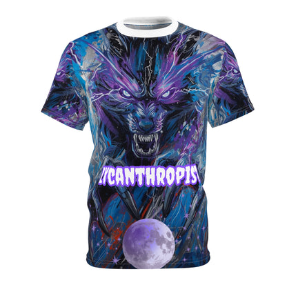 Lycanthropist Werewolf and Moon Gothic Graphic T-Shirt – Dark Romance All Over Print My Gothic Girl