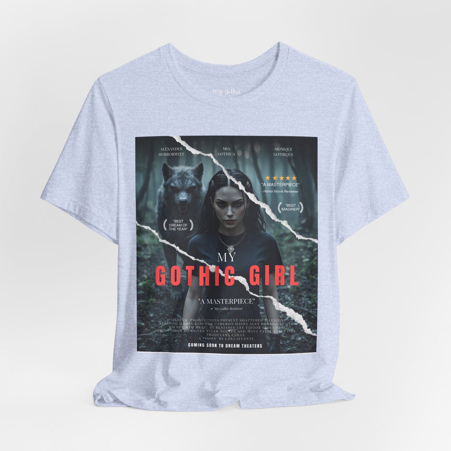 My Gothic Girl T-Shirt "Movie Poster" – Whimsy Goth Streetwear, Dark Poetry Fashion, Alt Aesthetic Apparel