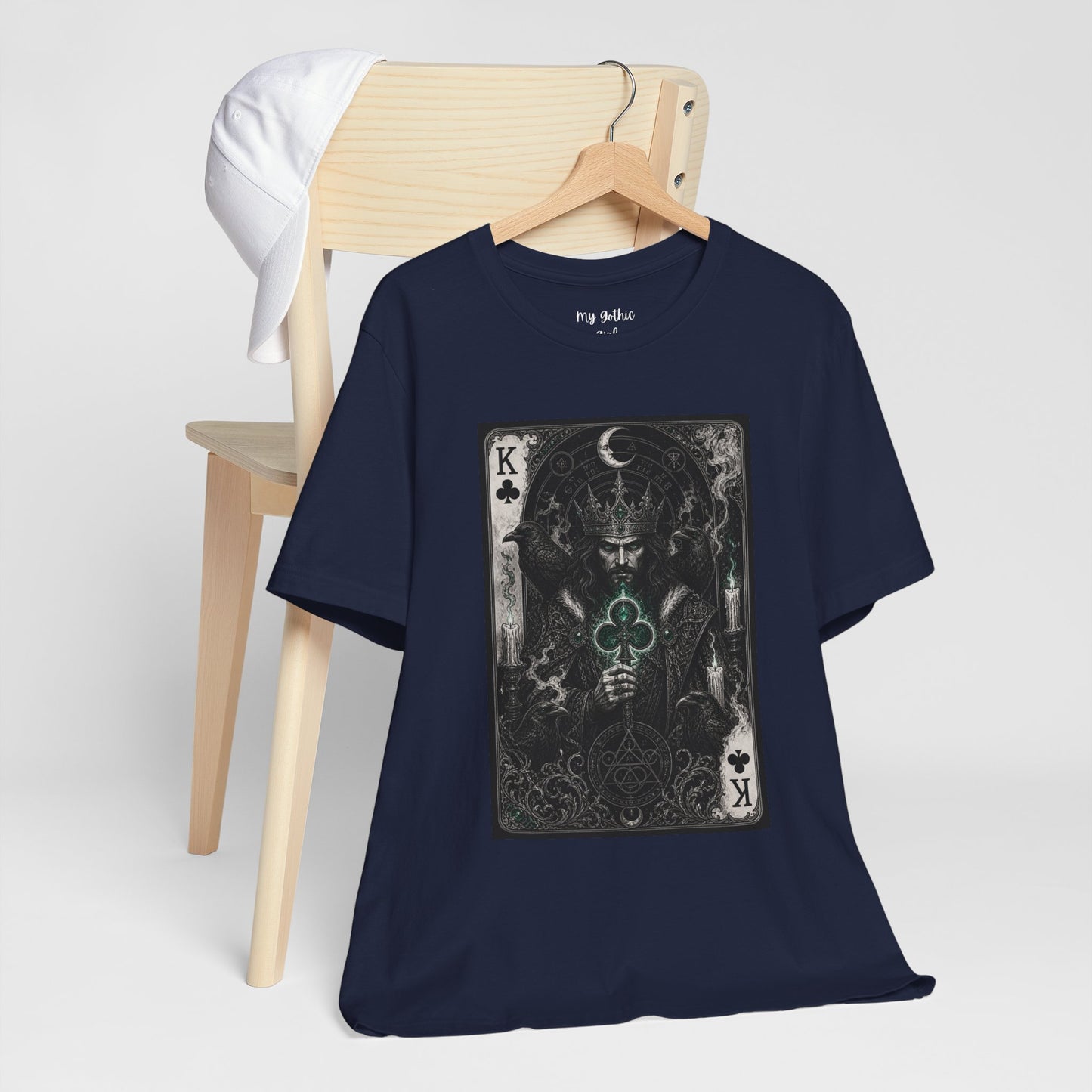 King of Clubs Playing Card T-Shirt — Gothic Card Deck Graphic Tee