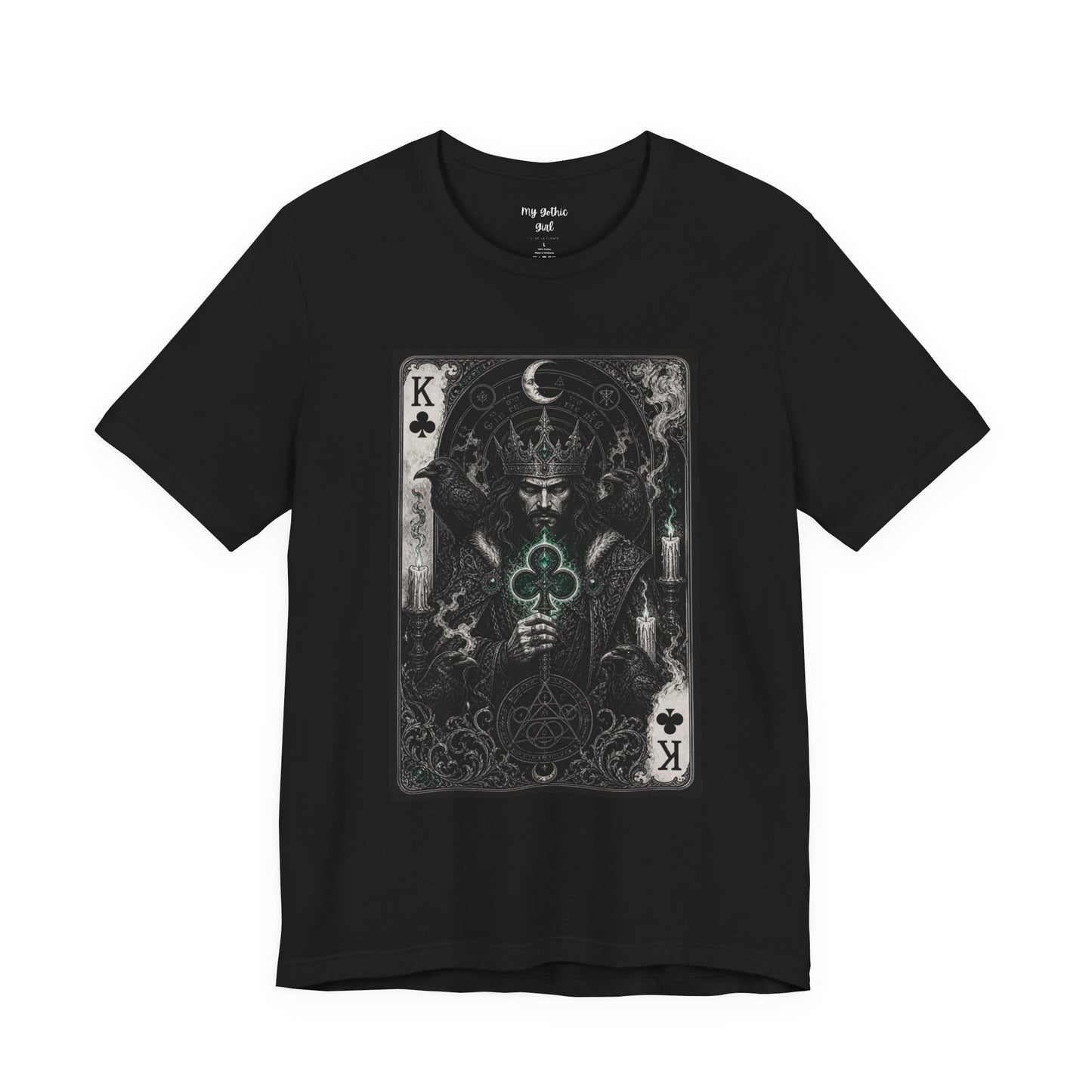 King of Clubs Playing Card T-Shirt — Gothic Card Deck Graphic Tee