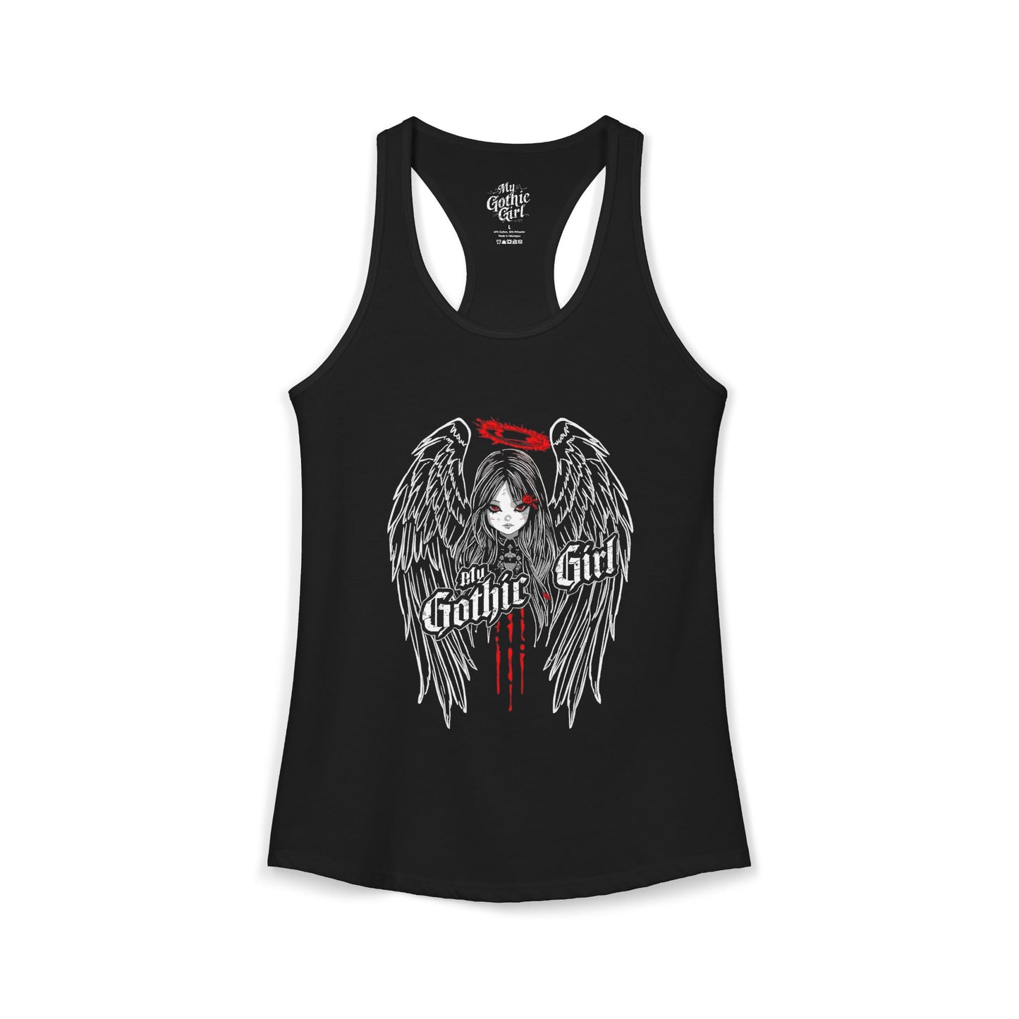 My Gothic Girl "Fallen Angel" — Women's Racer-back Tank Top