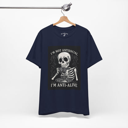 My Gothic Girl "I'M ANTI ALIVE" Graphic T-Shirt Unisex Gothic Dark Fashion Casual Wear