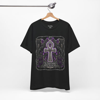 Ankh Gothic Tee — Life, Eternal Continuity & Vital Life Force Graphic T-Shirt