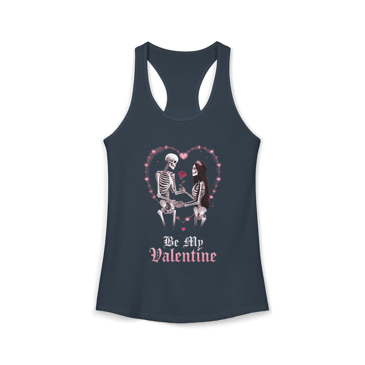Copy of Copy of Cute Gothic Skeleton Romance Shirt — Women's Racerback Tank