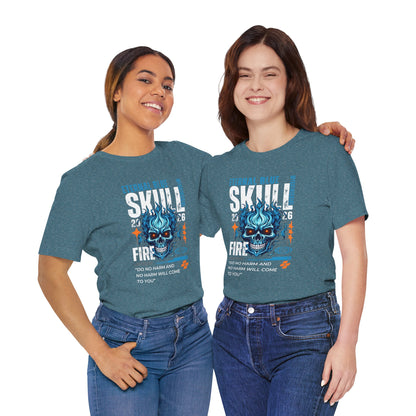 Eternal Blue Skull Flame Gothic Tee